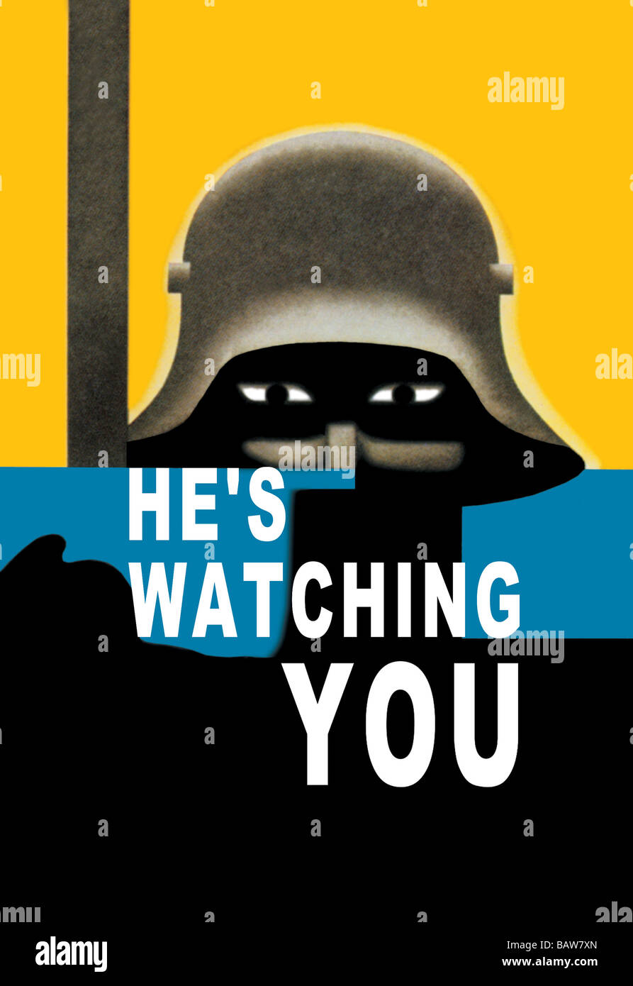 He's Watching You Stock Photo - Alamy