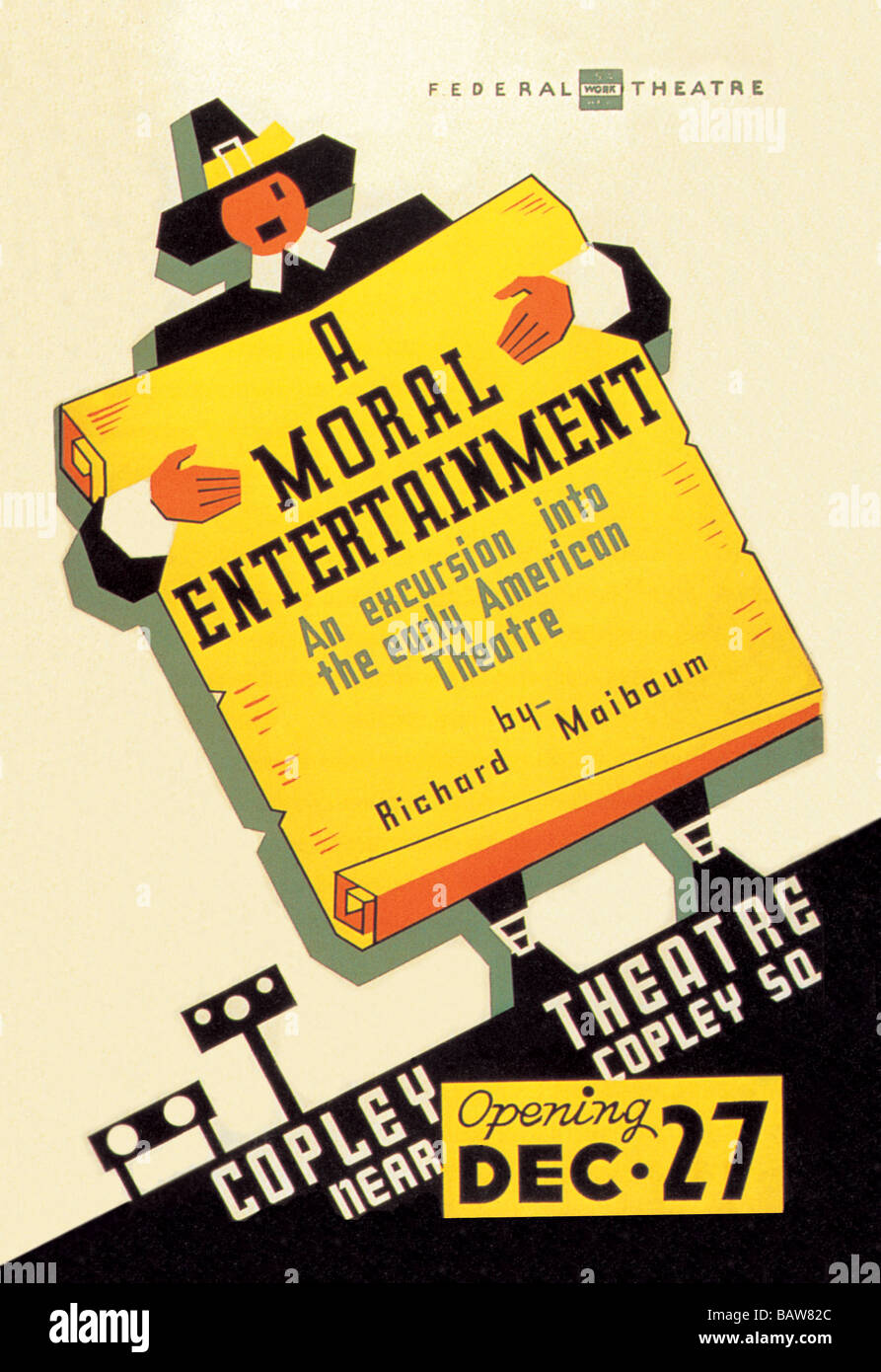 A Moral Entertainment Early American Theater Stock Photo Alamy