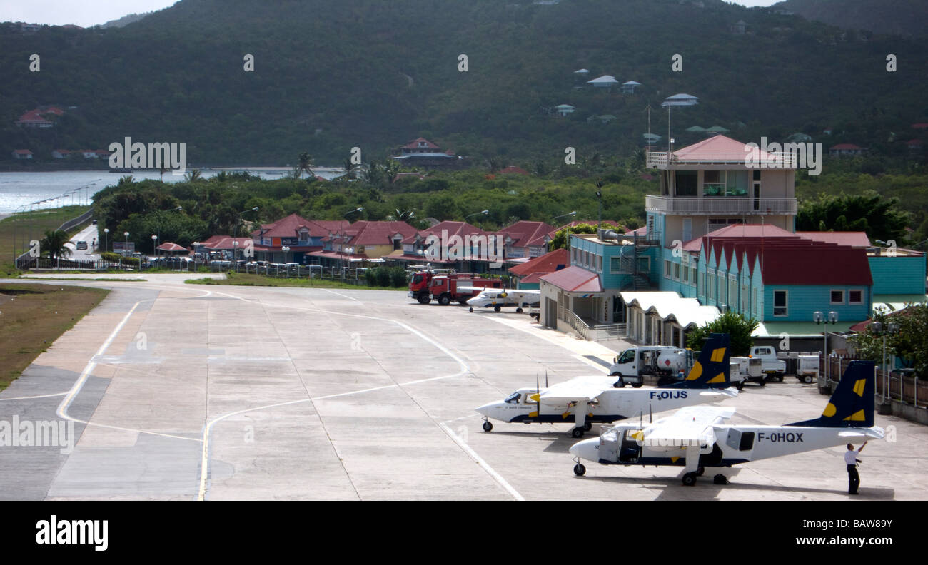Airport St Barts Stock Photo