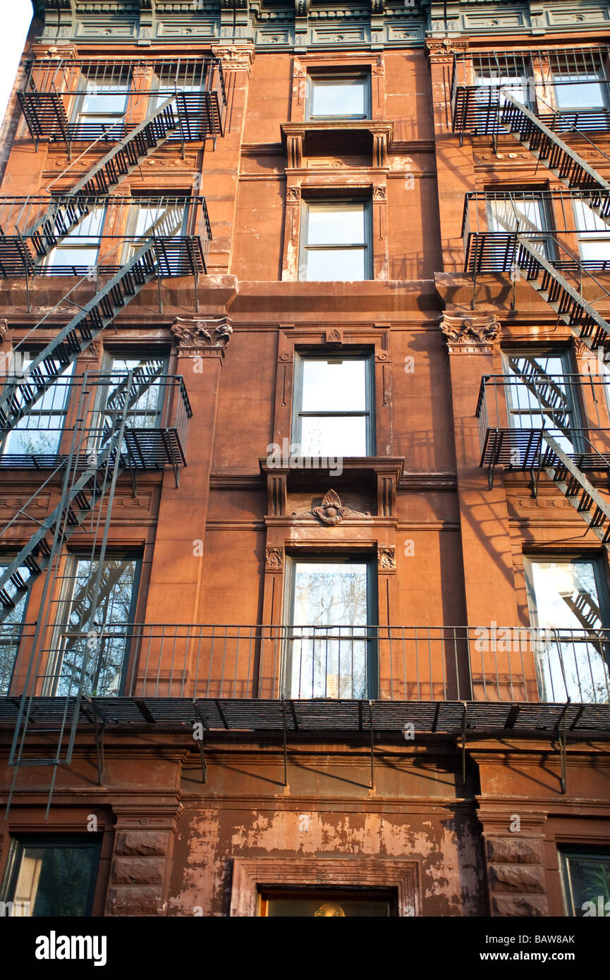 Old brick apartment buildings in a big city Stock Photo Alamy