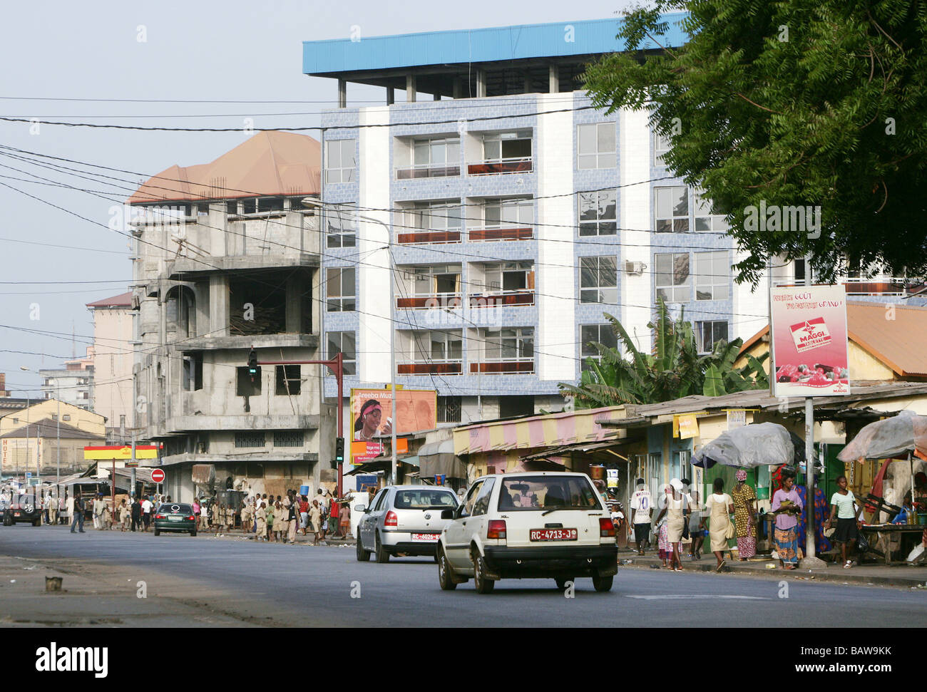 Conakry, Guinea: City of the capital Conakry Stock Photo