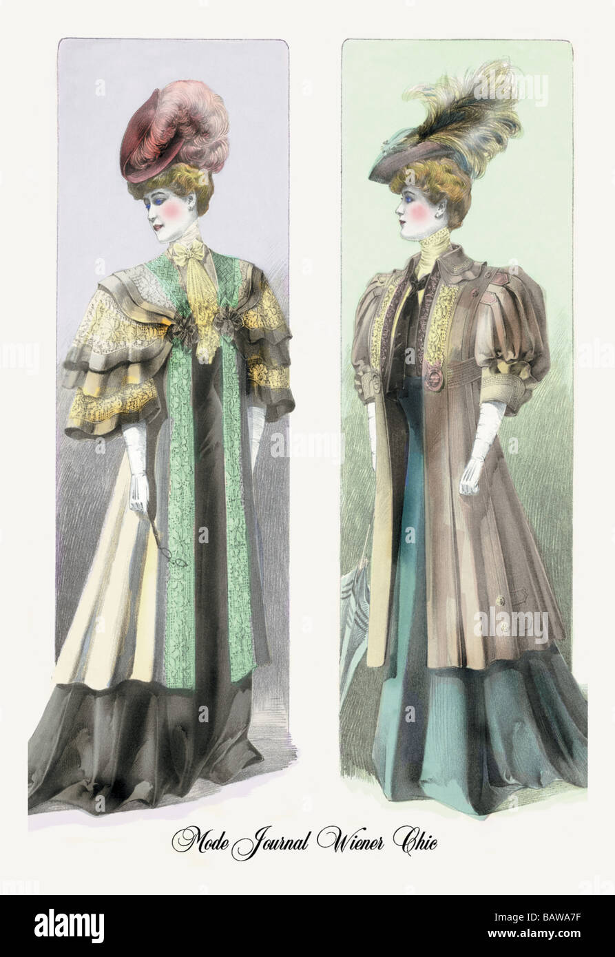 Mode Journal Wiener Chic: Refined Looks of 1906 Stock Photo