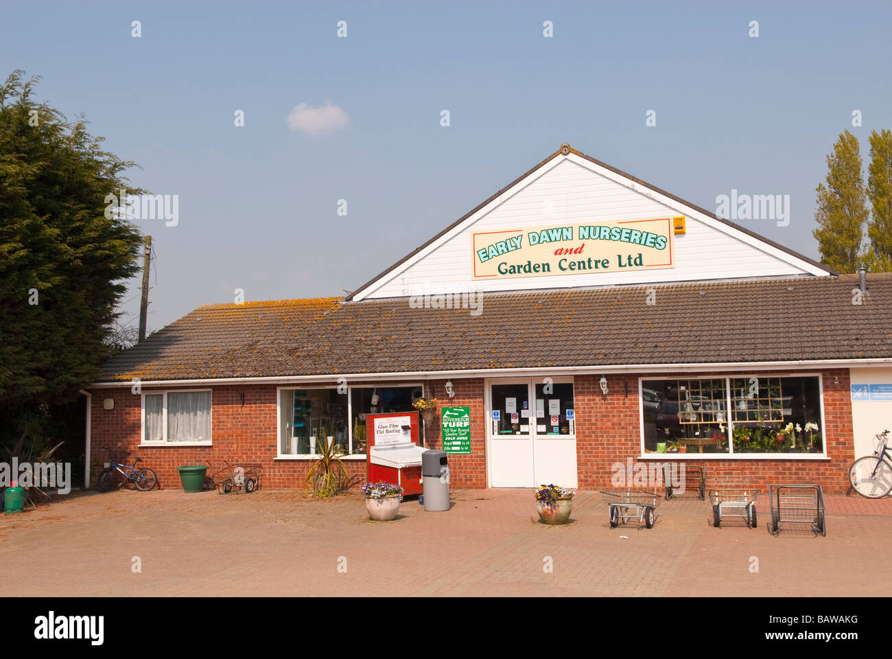 A general view of the Early Dawn Nurseries garden centre selling