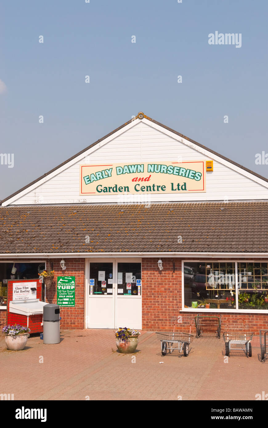 A general view of the Early Dawn Nurseries garden centre selling