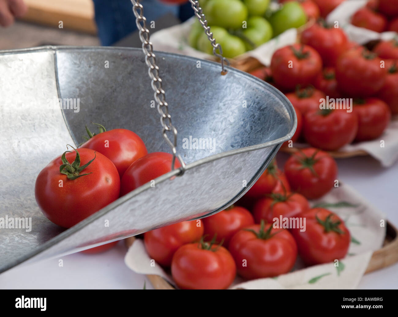 New Orleans Louisiana Tomatoes on sale at a farmers market Stock Photo ...