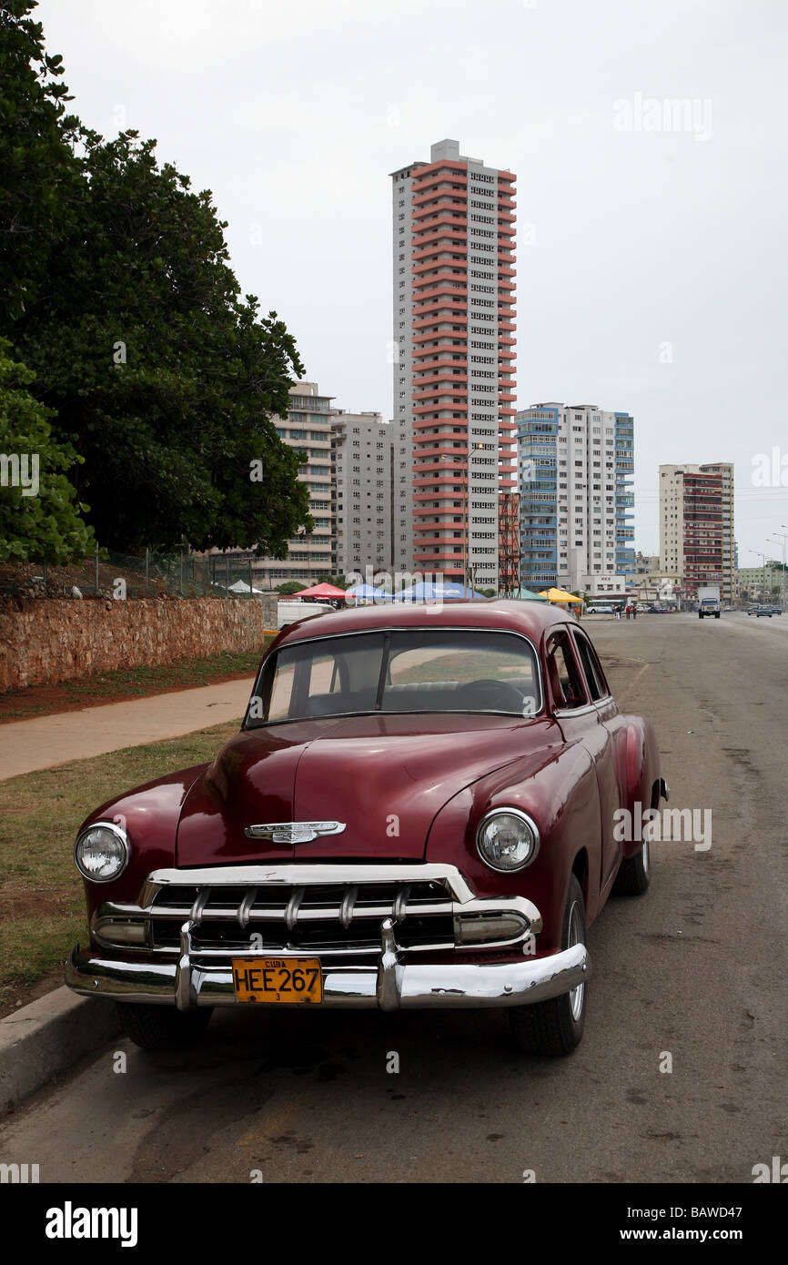 Old Cars in Cuba in Havana Stock Photo