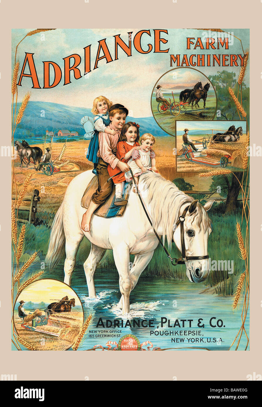 Adriance Farm Machinery Stock Photo Alamy