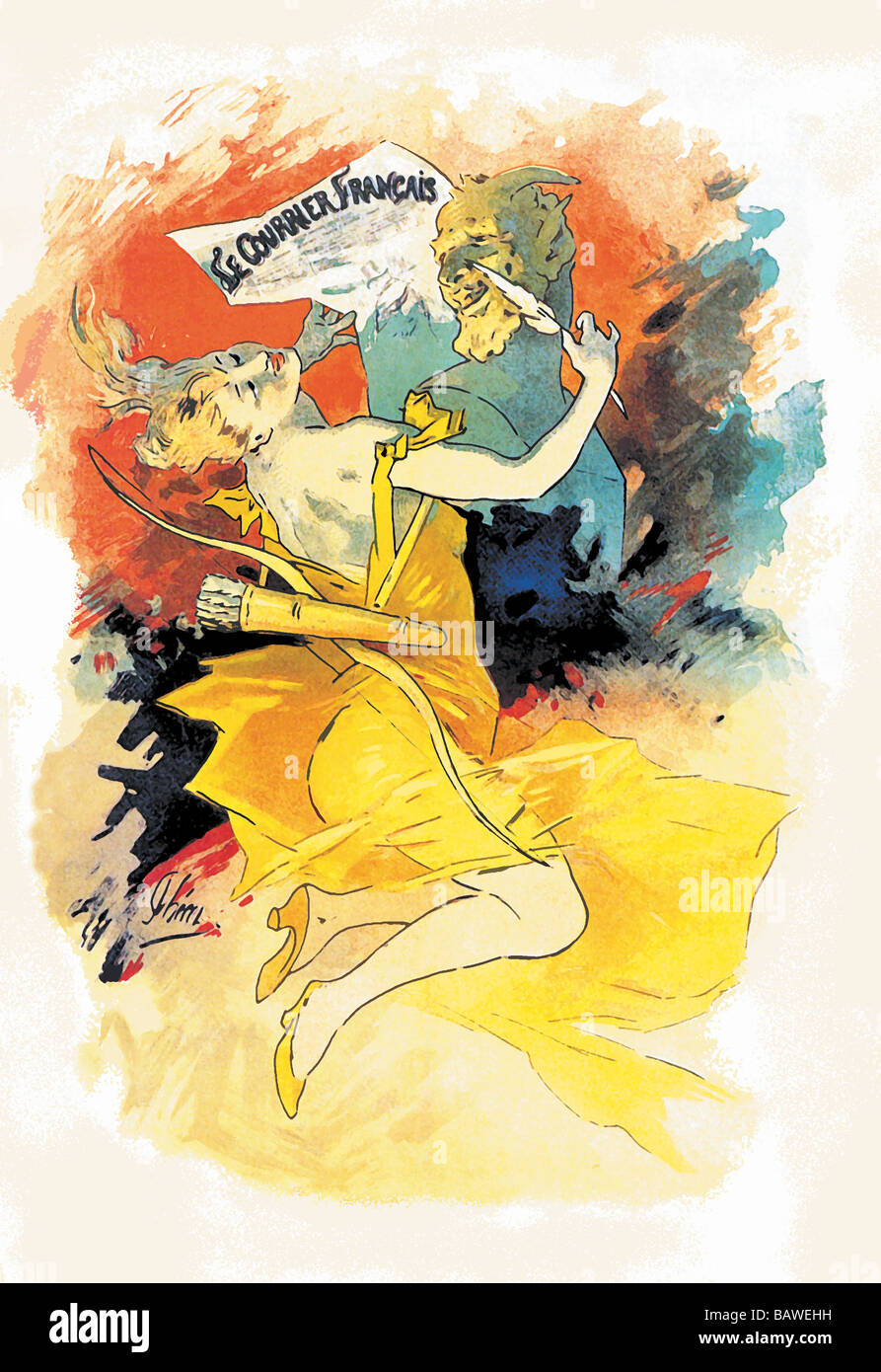 Le Courrier Francais Stock Photo Alamy