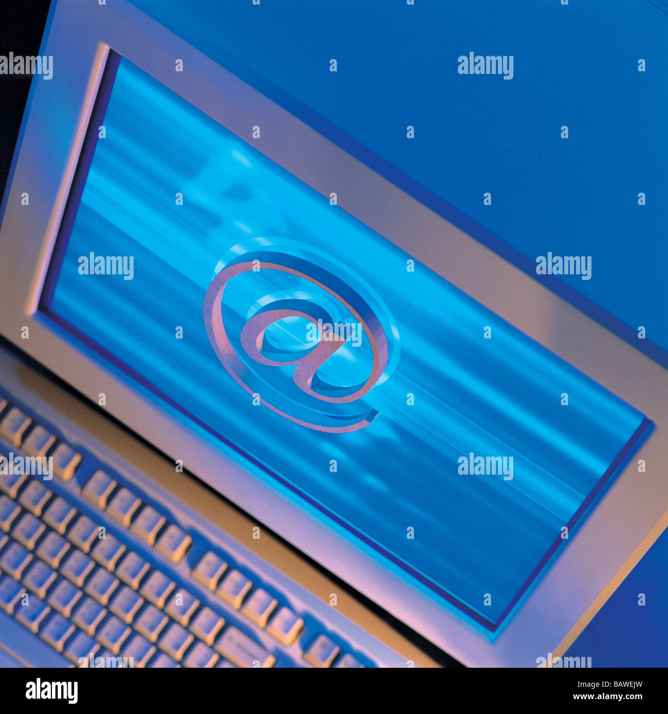 At symbol on computer screen Stock Photo - Alamy
