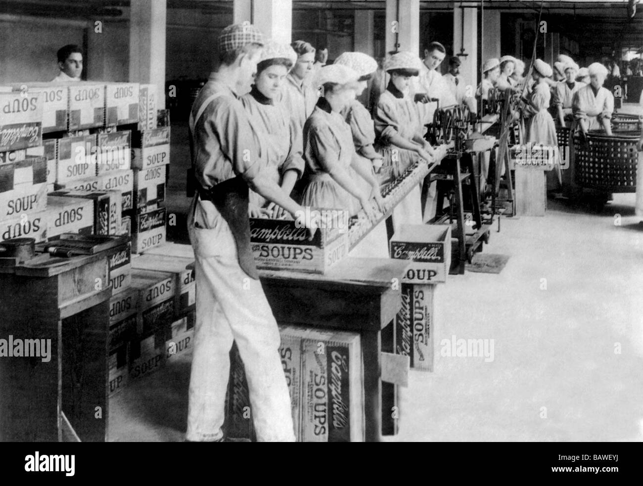 Campbell's Soup Can Packing,Philadelphia,PA Stock Photo