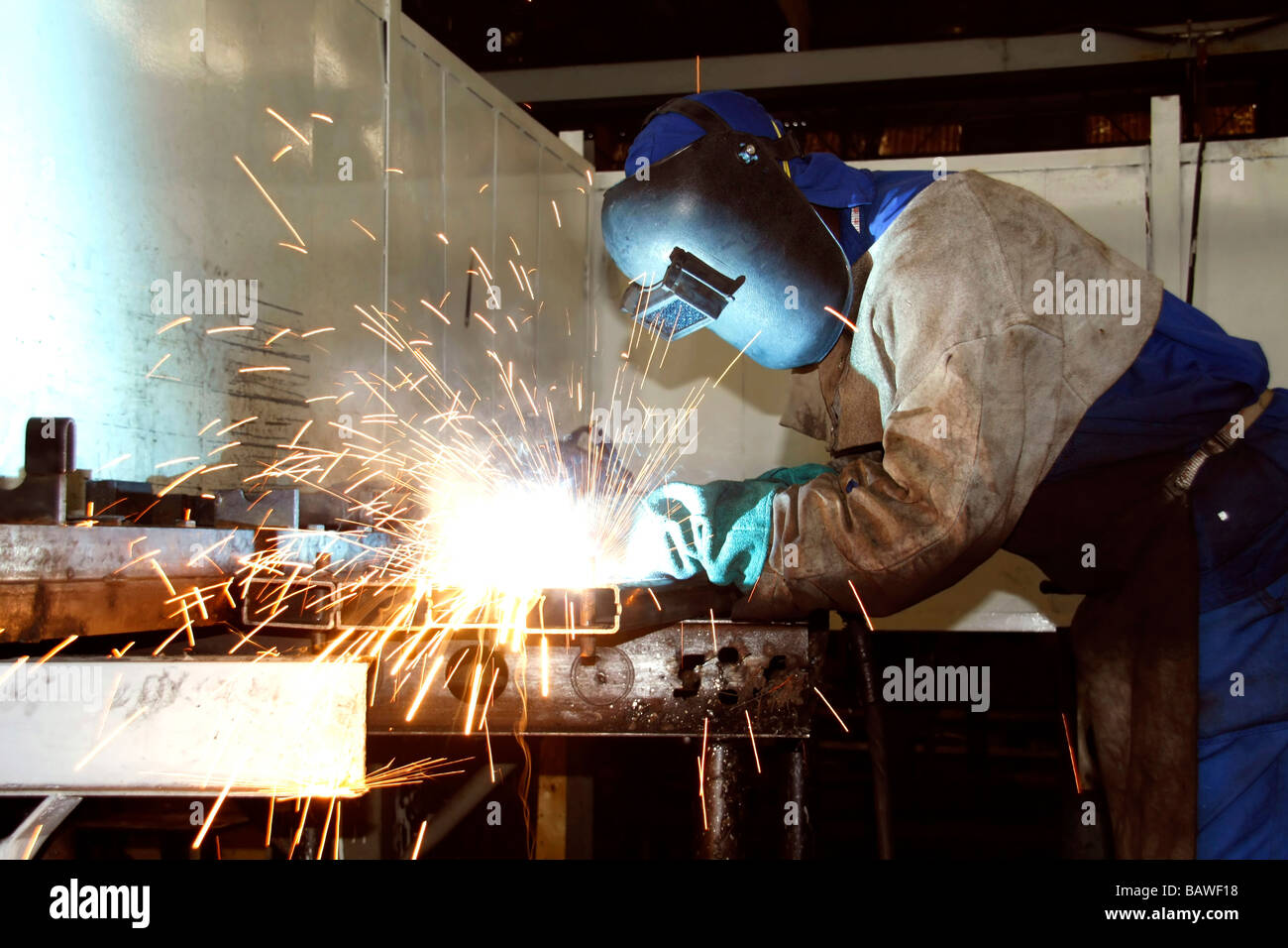Artisan arc welding Stock Photo