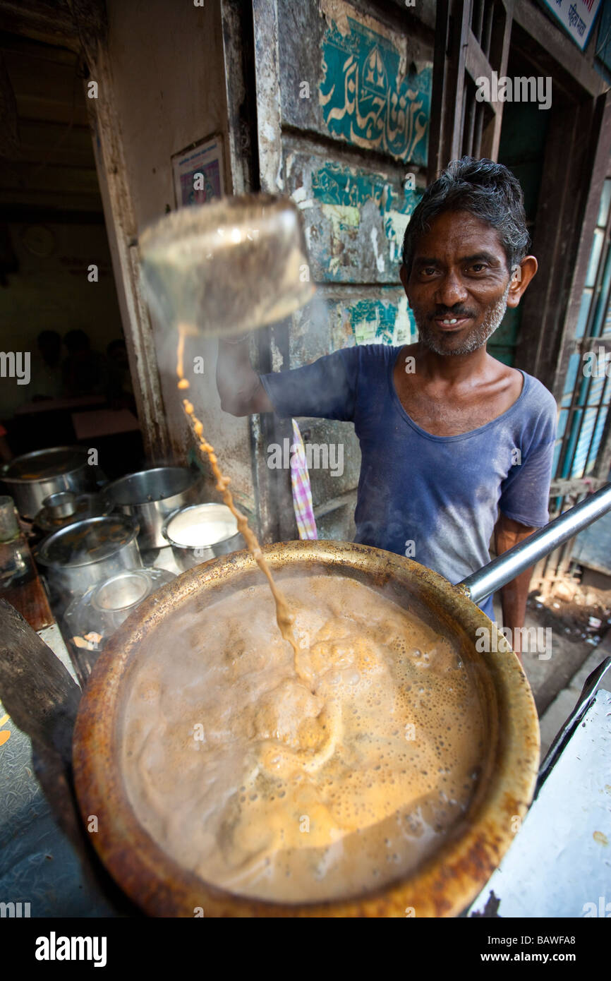 Indian Chai or Milktea Vendor in Mumbai India Stock Photo Alamy