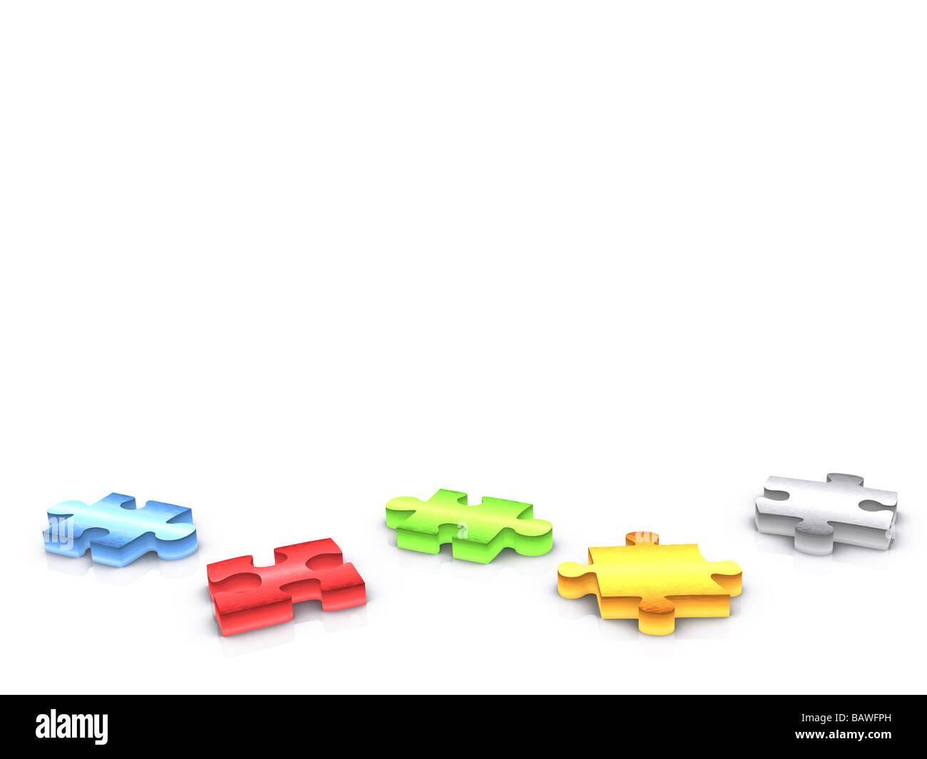 3d puzzle pieces -3d render Stock Photo - Alamy