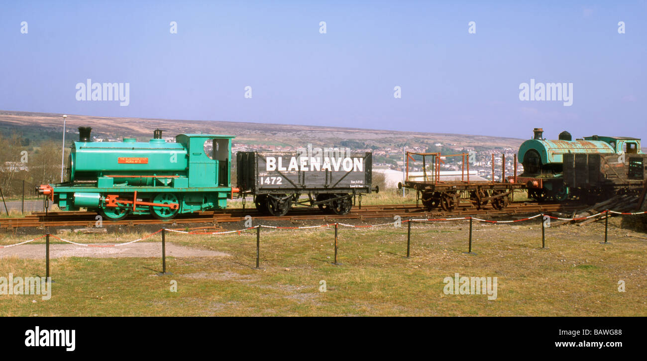 Wales Gwent Blaenavon Big Pit train Stock Photo