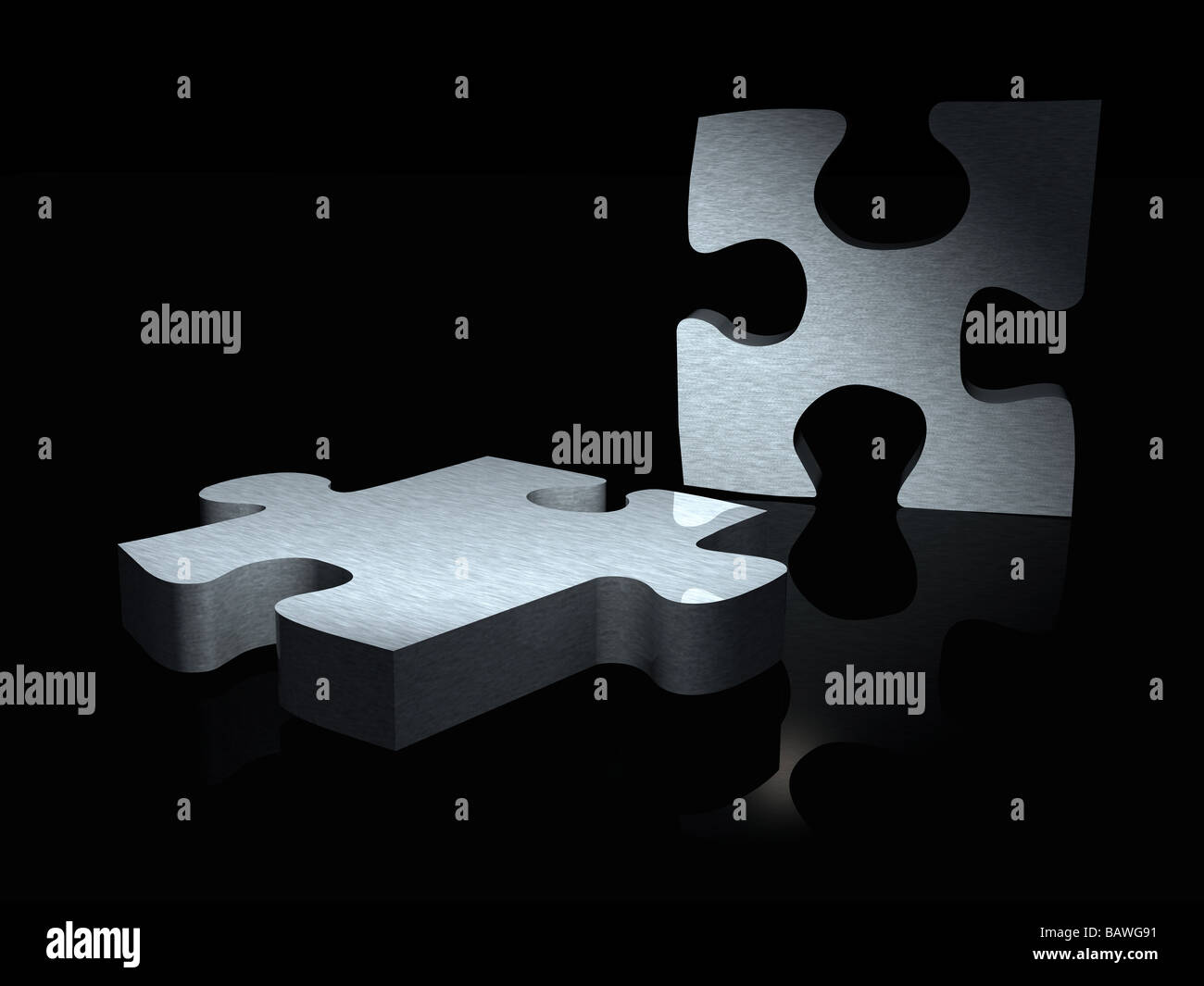 Black puzzle pieces in 3d hi-res stock photography and images - Alamy