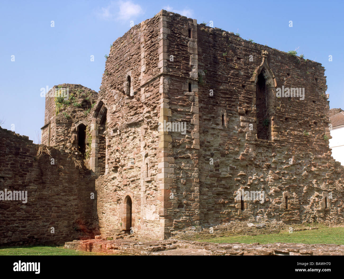 Wales Gwent Monmouth castle Stock Photo