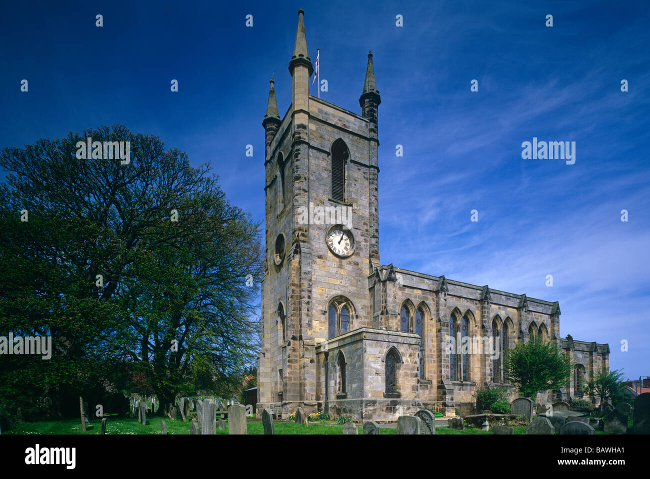 St Mary's Church, Belford, Northumberland. Stock Photo