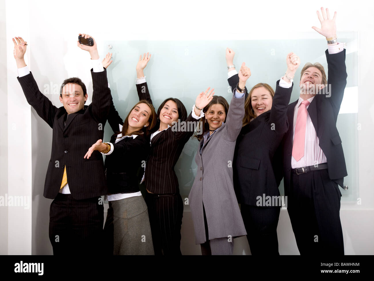successful business team in an office Stock Photo - Alamy