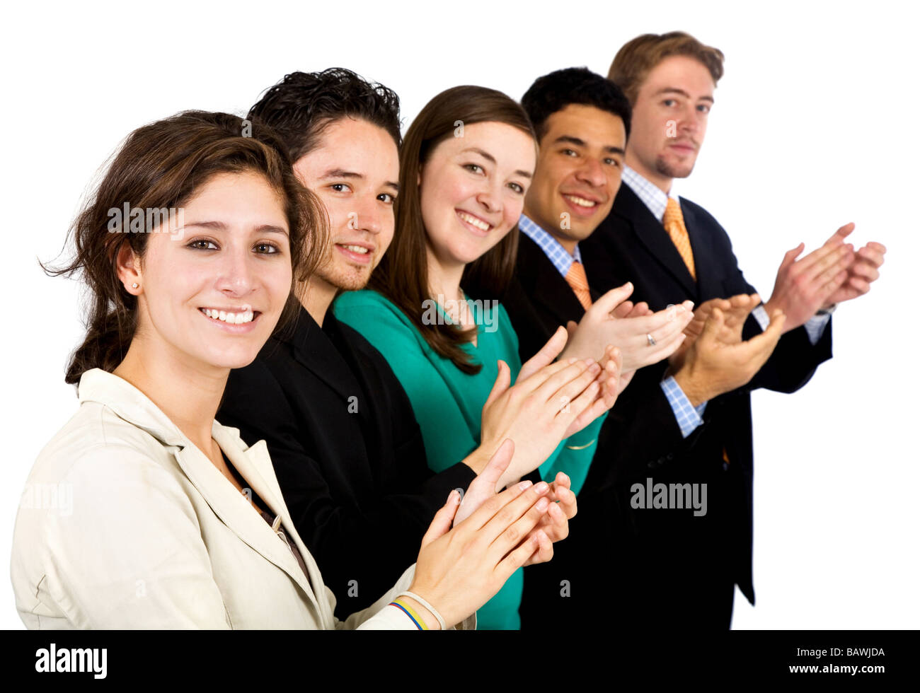 business people clapping Stock Photo Alamy