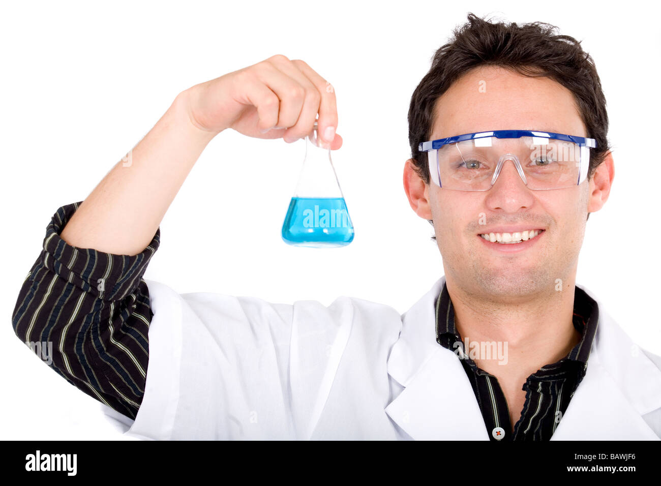 male chemistry student Stock Photo