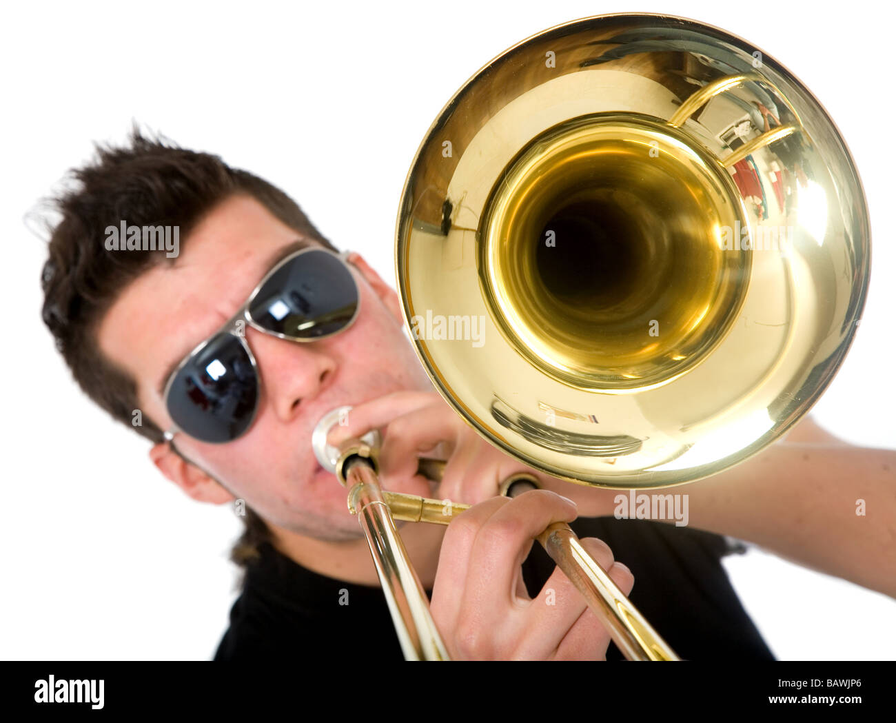 guy playing a trumpet Stock Photo Alamy