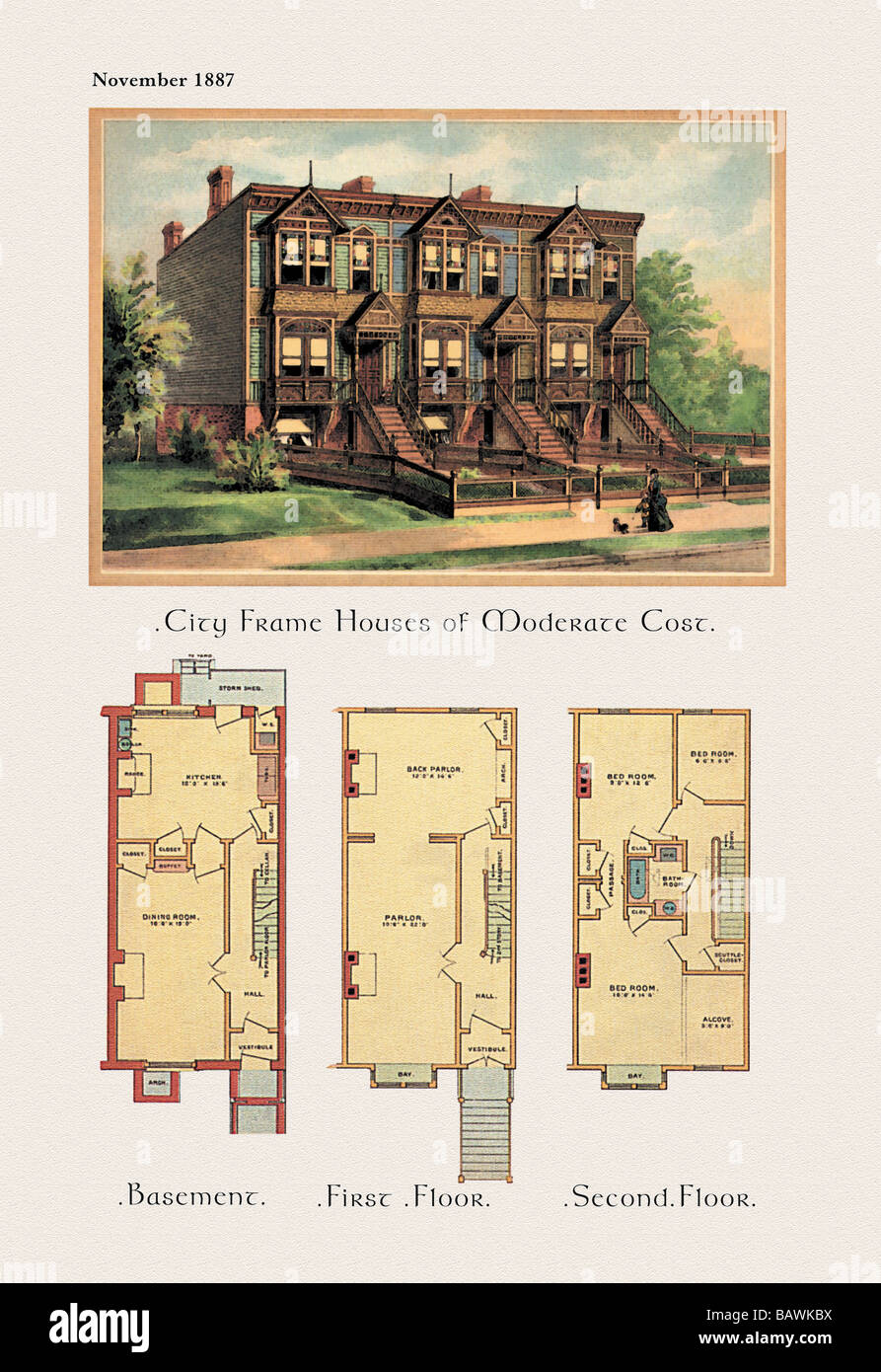 City Frame House of Moderate Cost Stock Photo Alamy