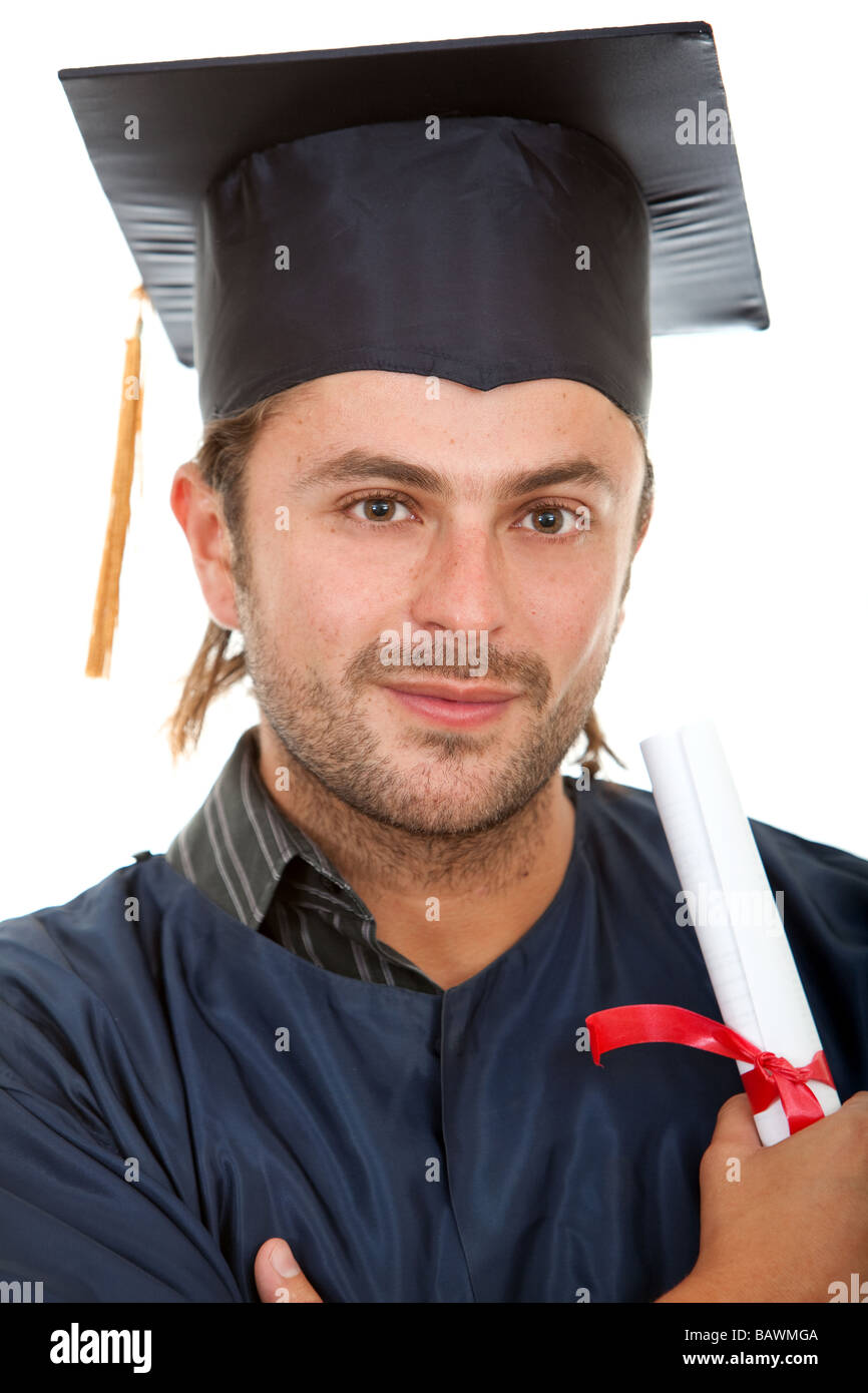 Male graduate portrait Stock Photo