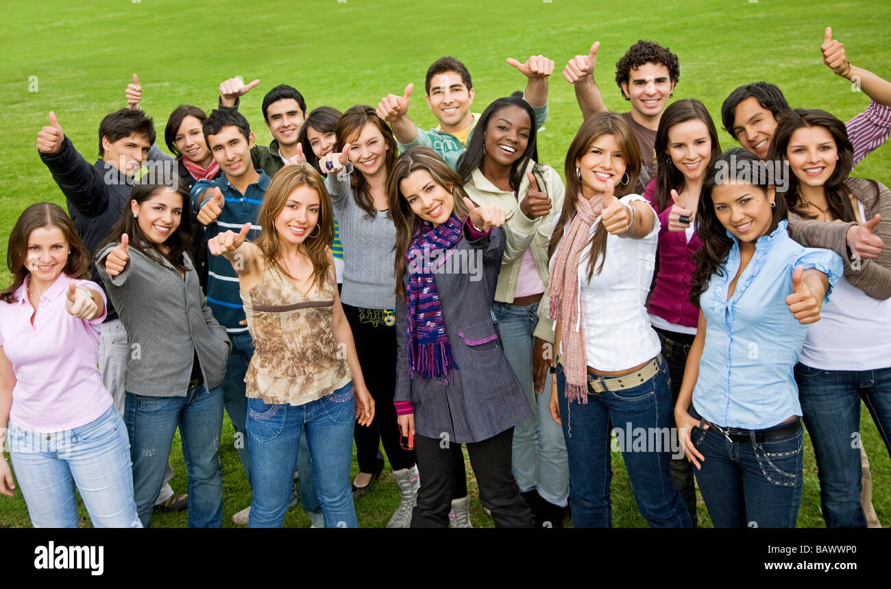 group of students - success Stock Photo