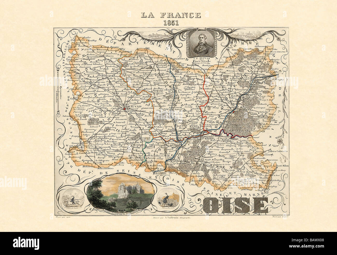 Paris antique maps hi-res stock photography and images - Alamy