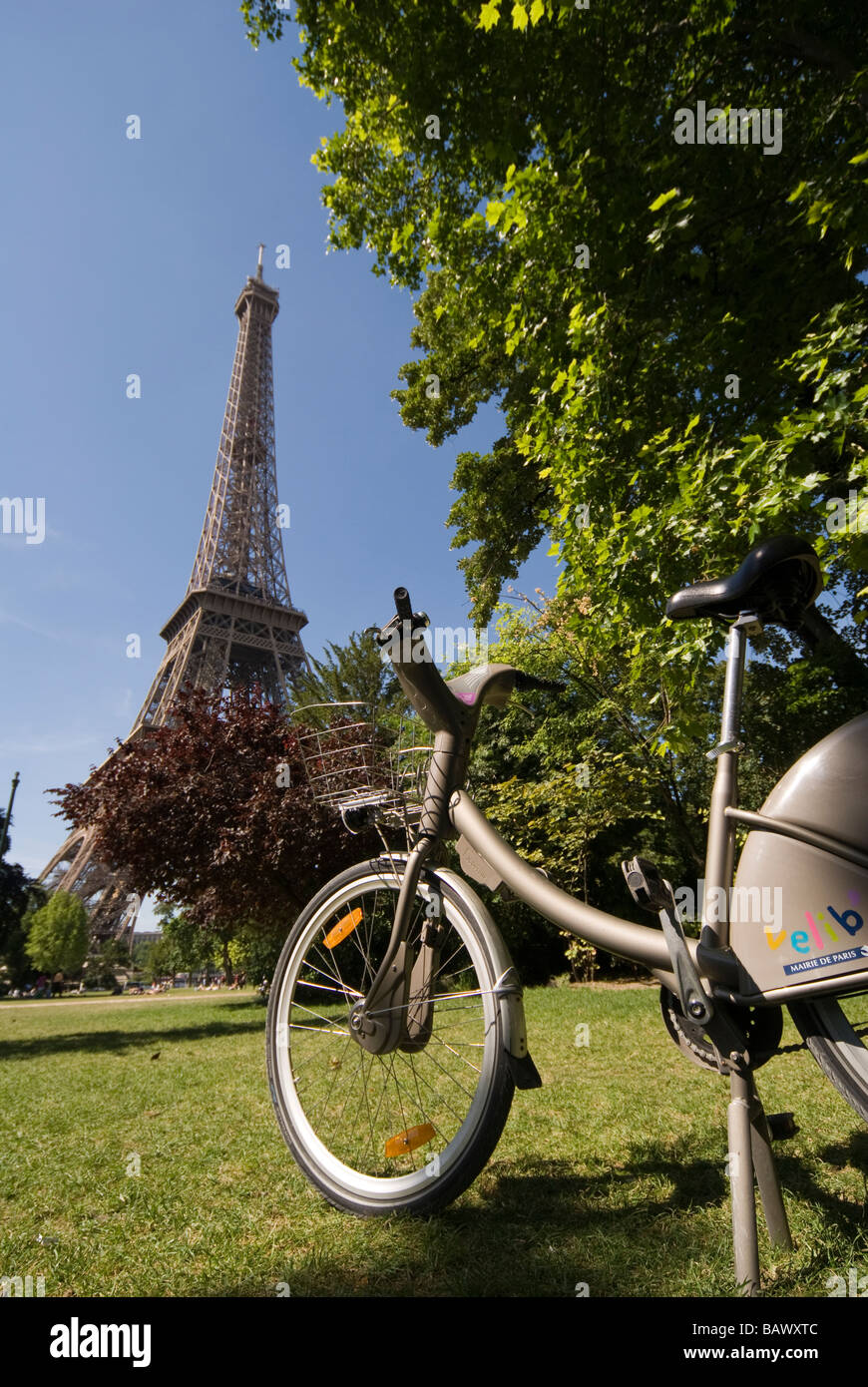 France Transportation Velib' Bicycle Rental System Near Eiffel