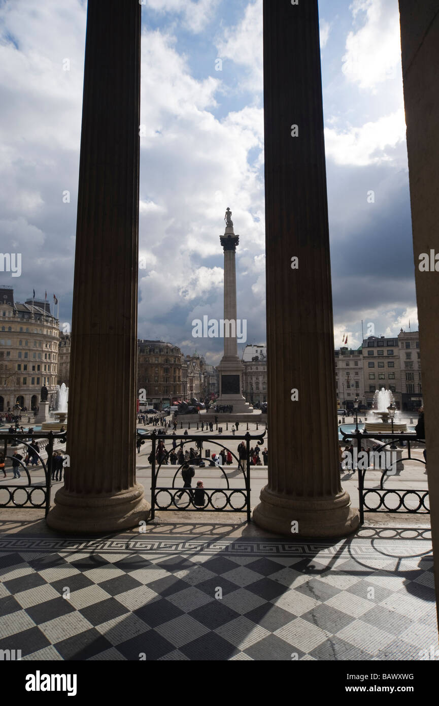 Portico at National Gallery Stock Photo Alamy