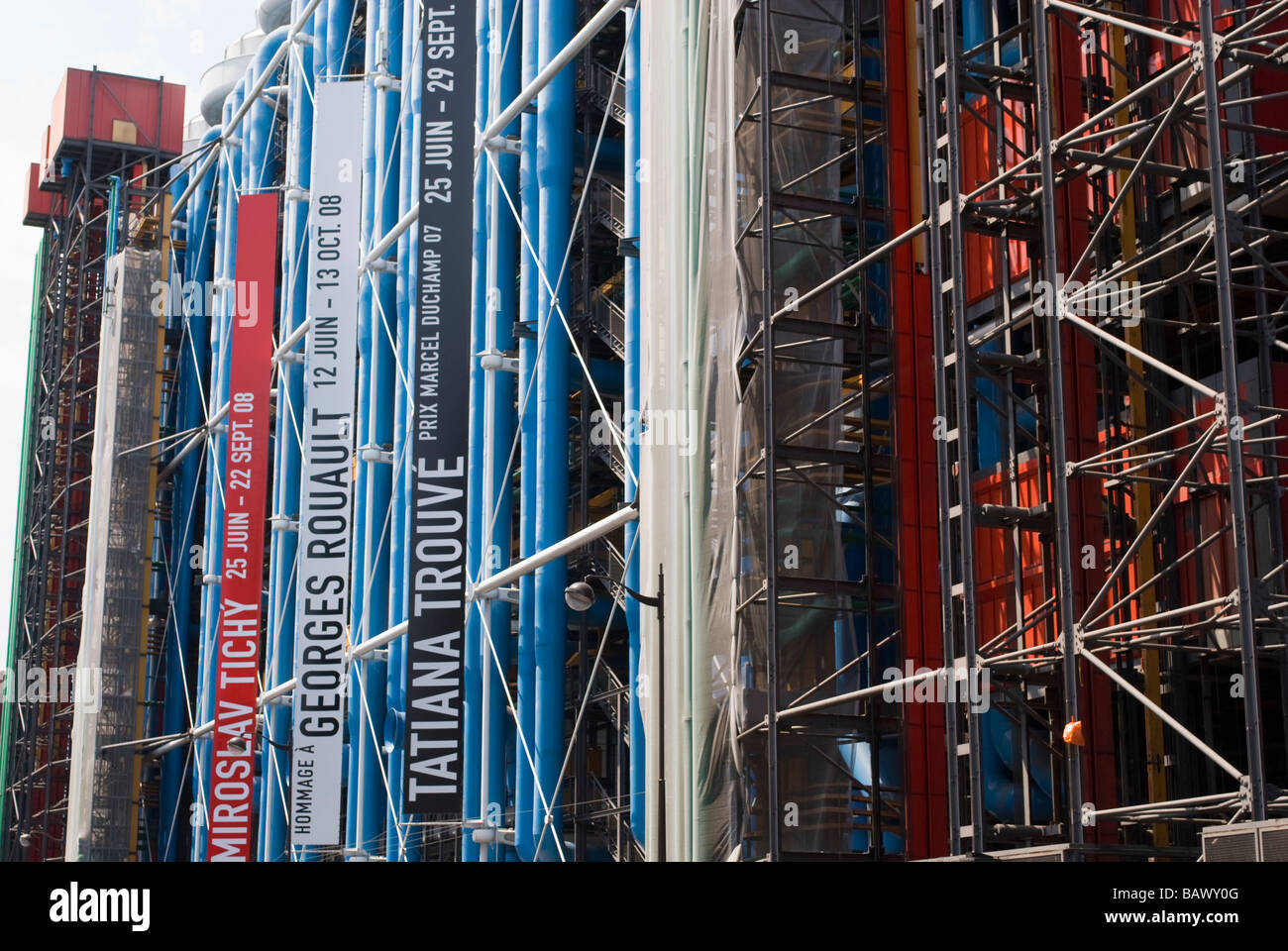Centre Pompidou in Paris, France Detail Stock Photo
