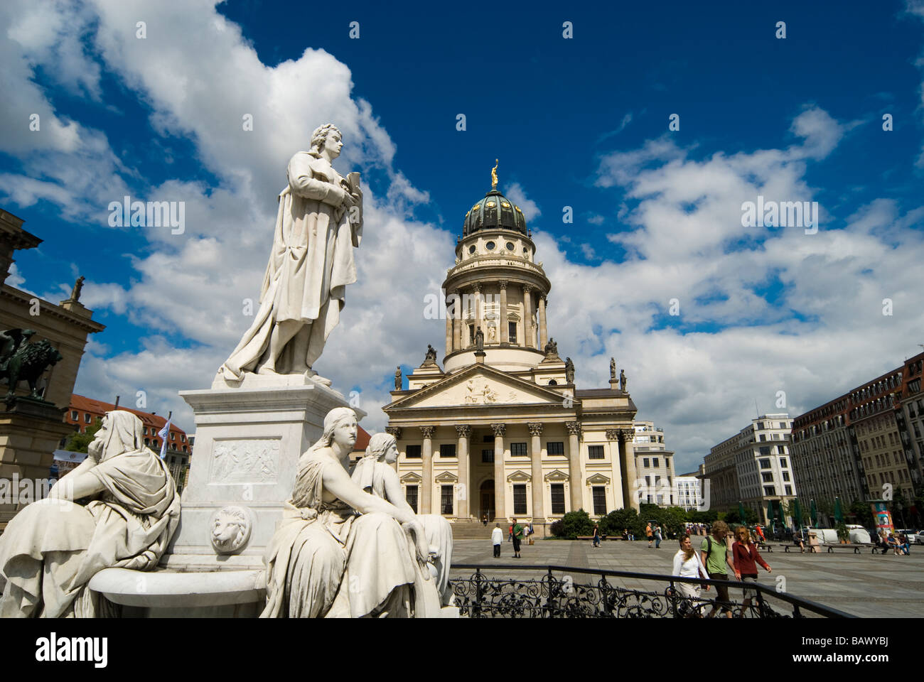 Mitte District, Gendarmenmarkt, French church built between 1701 and 1705 by architects Louis Gayard and Abraham Quesnay Stock Photo