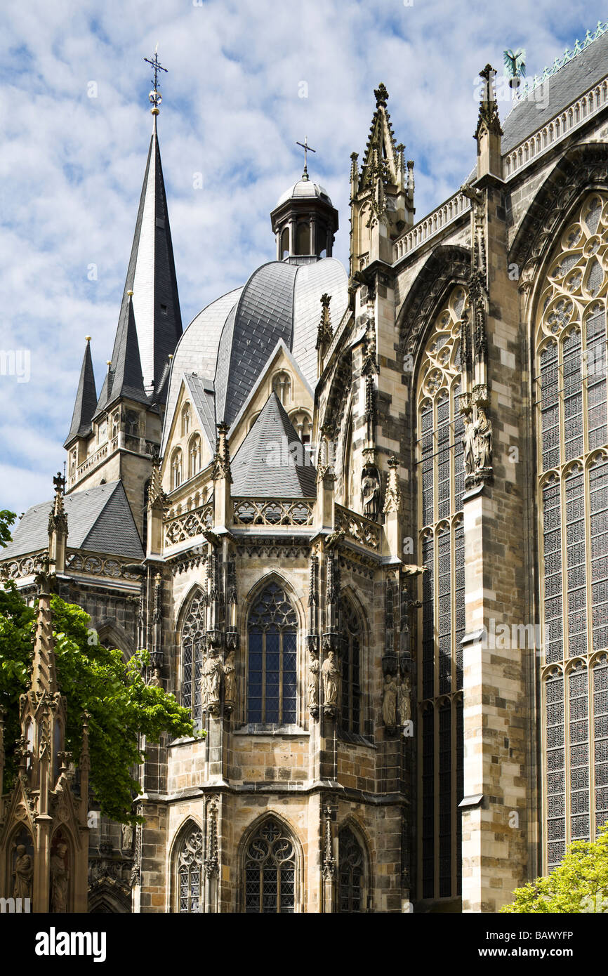 detail of Aachen imperial cathedral Stock Photo