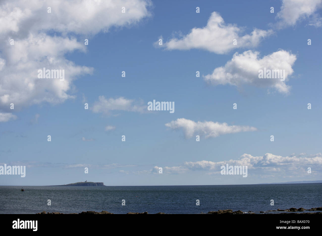 View of the Isle of May in the Firth of Forth Scotland Stock Photo