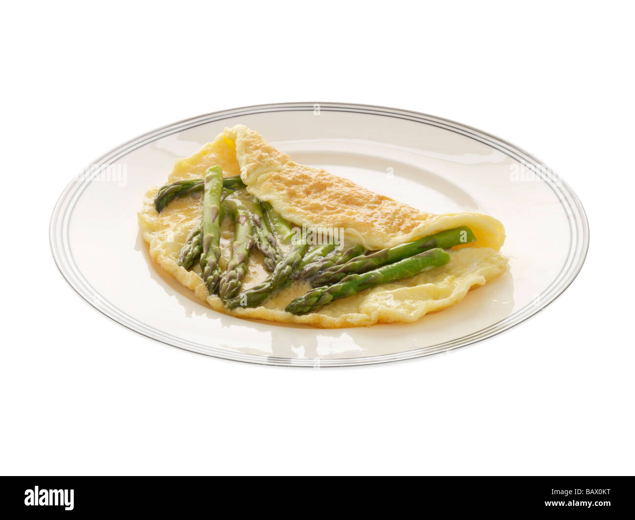 Asparagus Omelette Stock Photo