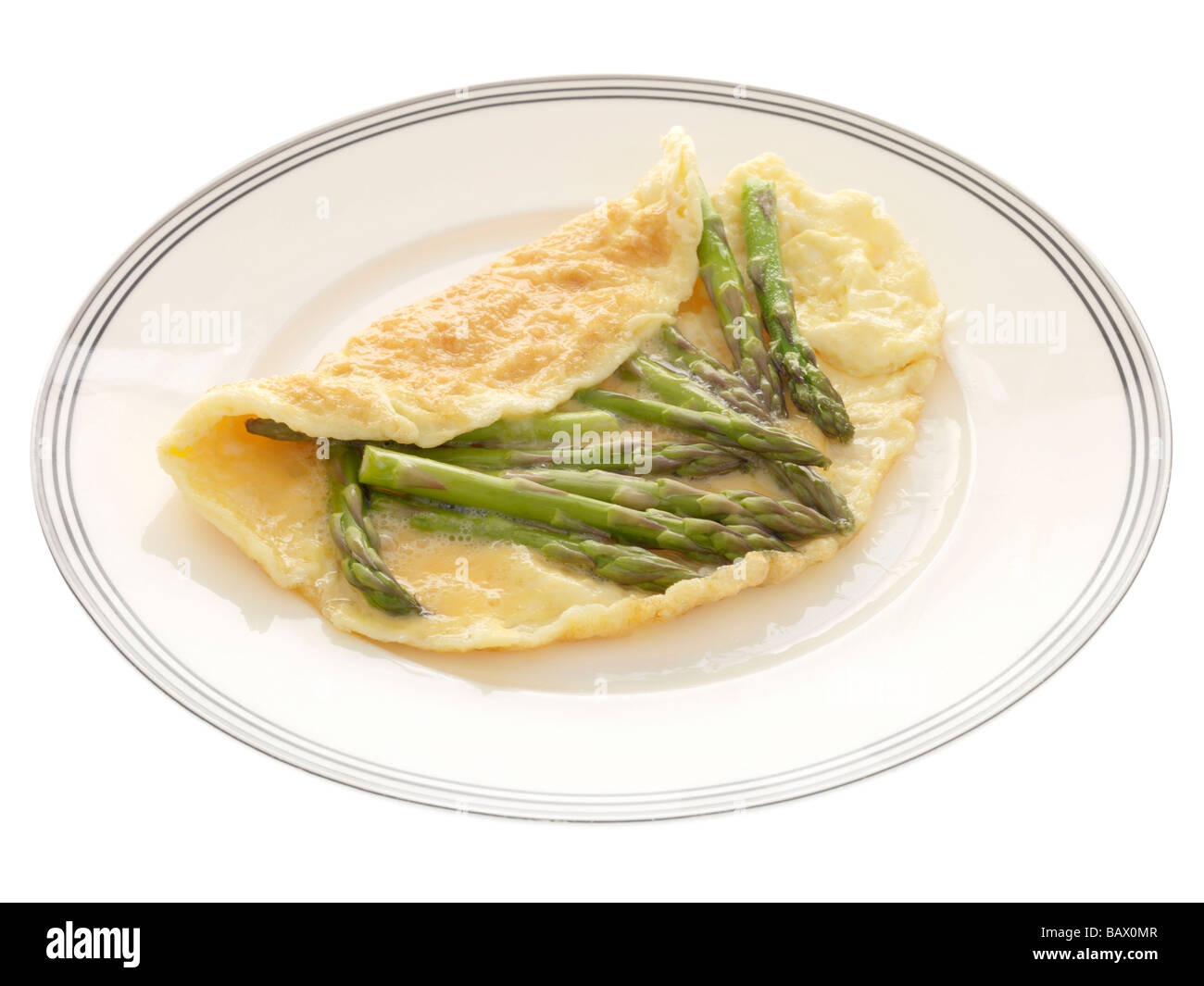 Asparagus Omelette Stock Photo