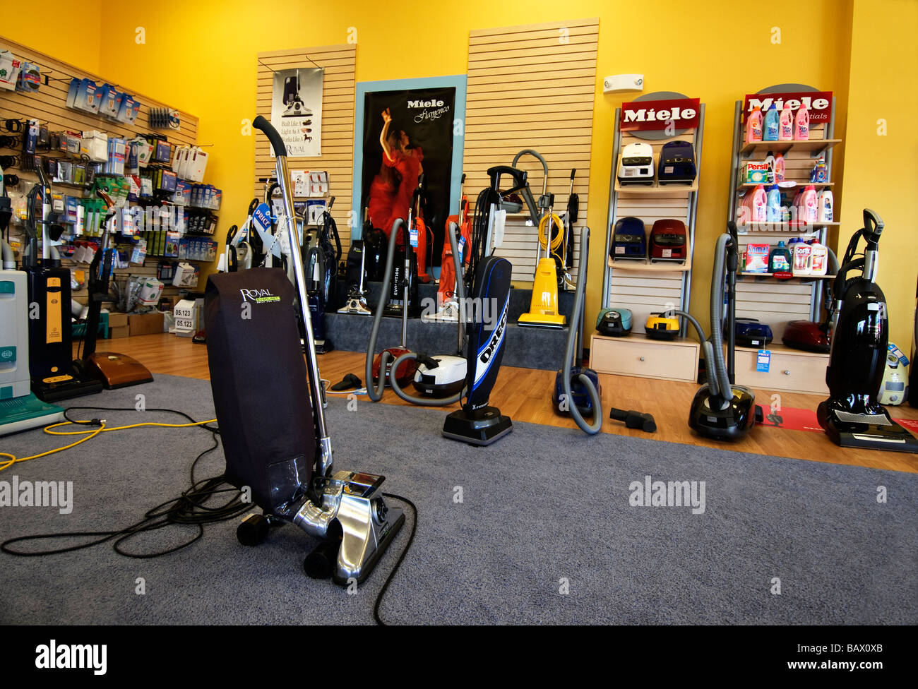Vacuum Cleaner Store Royal & repair shop Stock Photo - Alamy