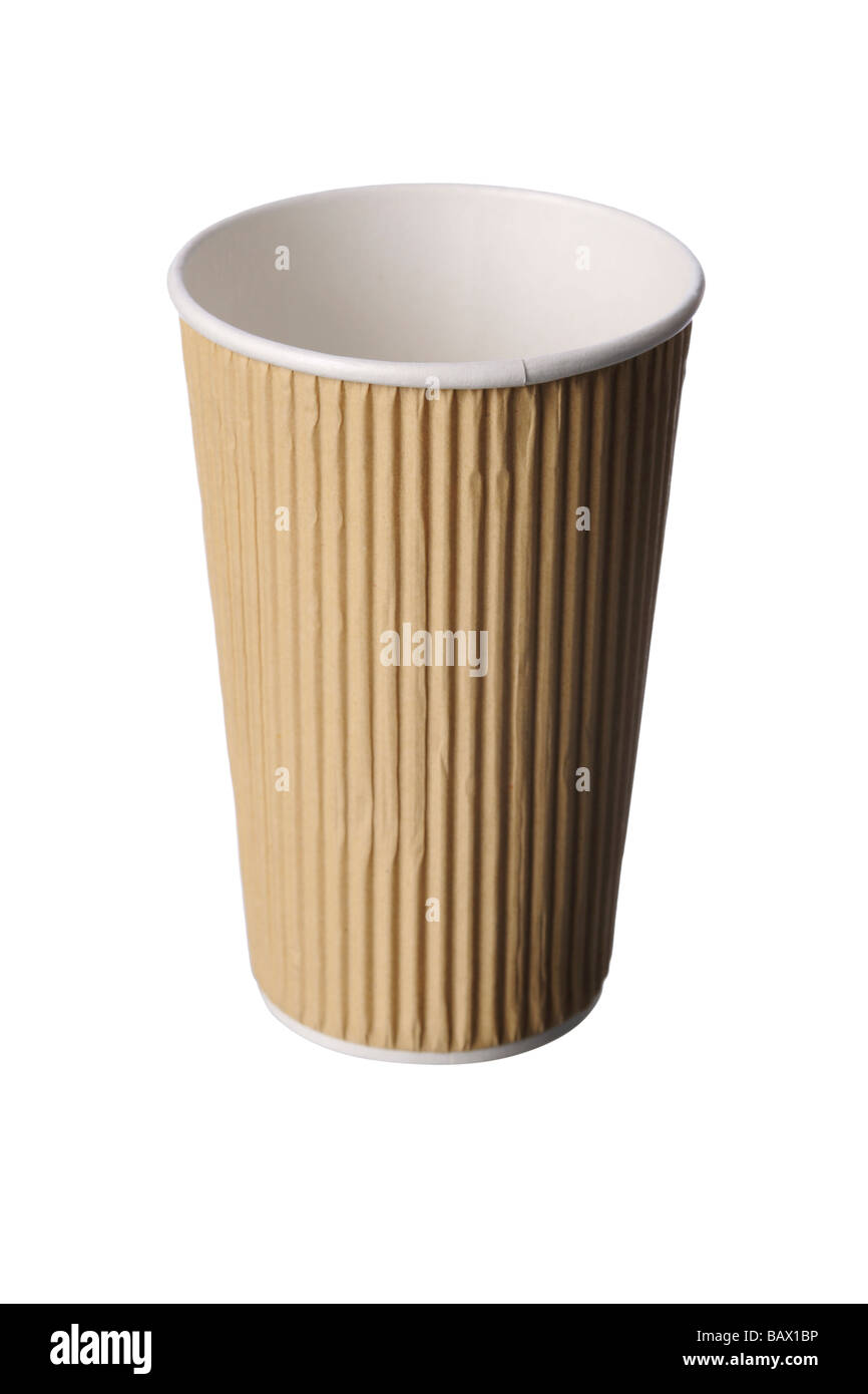 Recycled paper cup coffee takeaway Stock Photo
