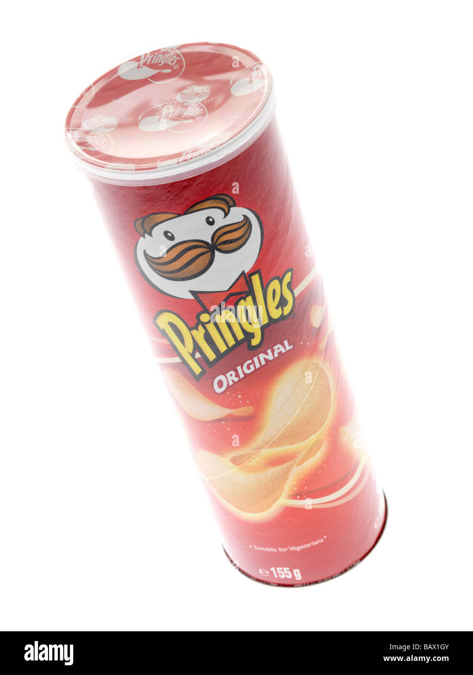 Pringles original ready salted crisps tub Cut Out Stock Images