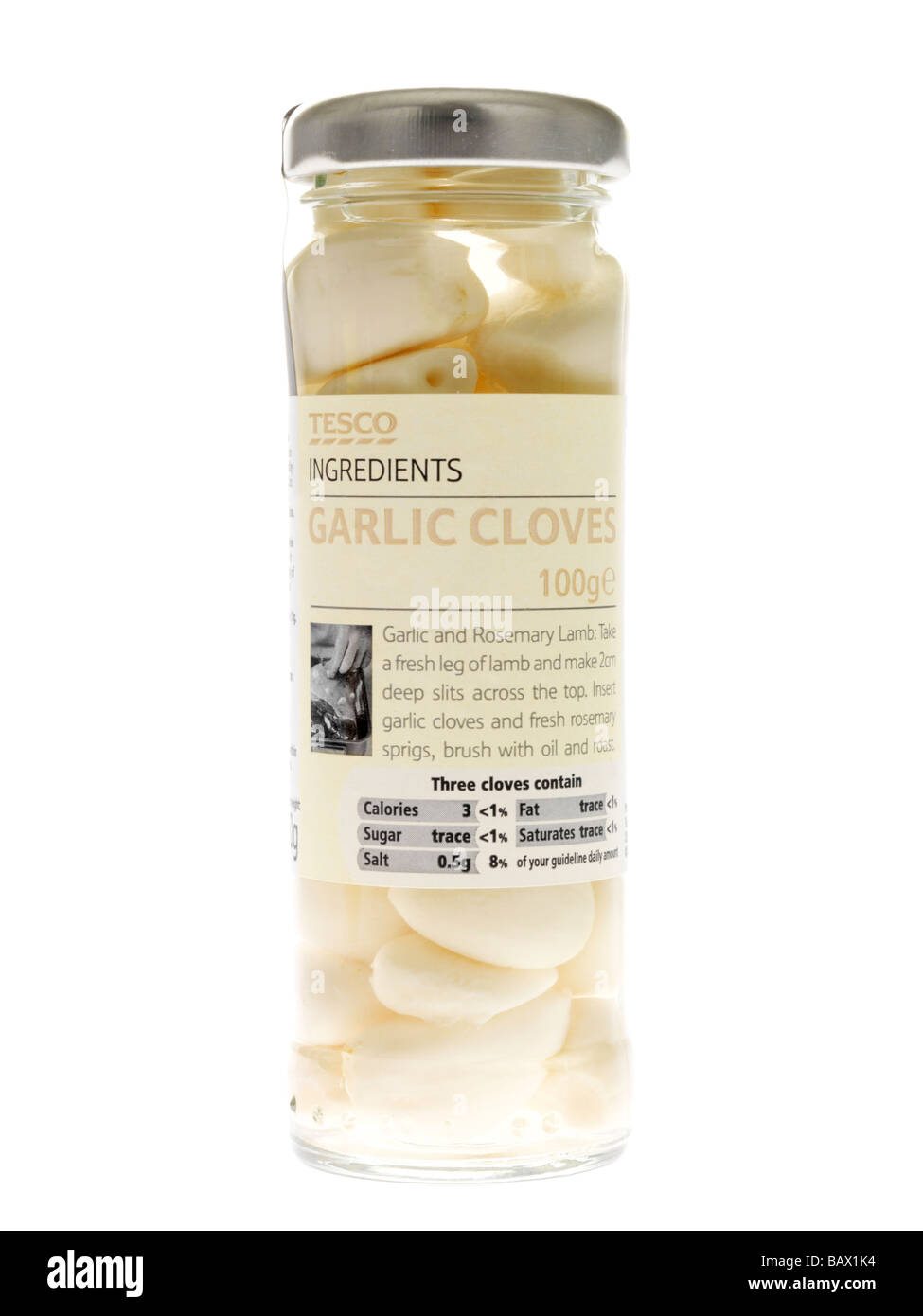 Jar of Garlic Cloves Stock Photo Alamy