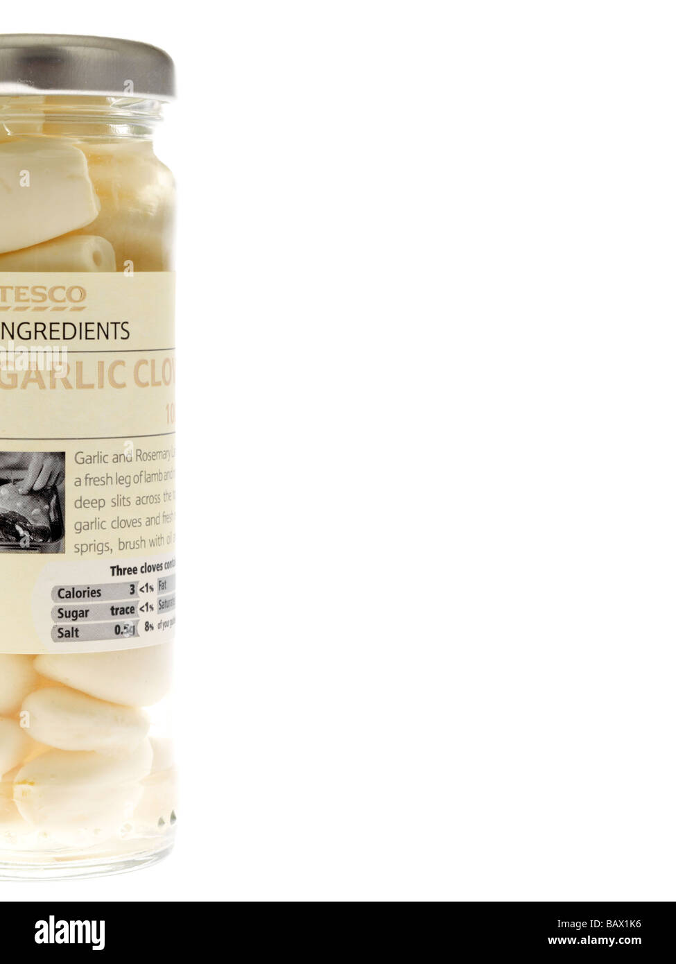 Jar of Garlic Cloves Stock Photo Alamy