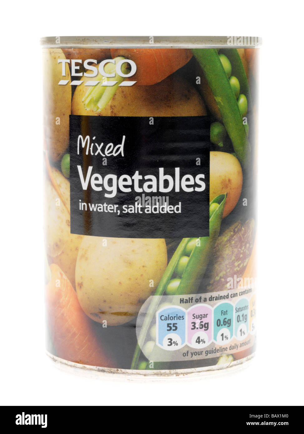 Tin of Mixed Vegeables Stock Photo Alamy