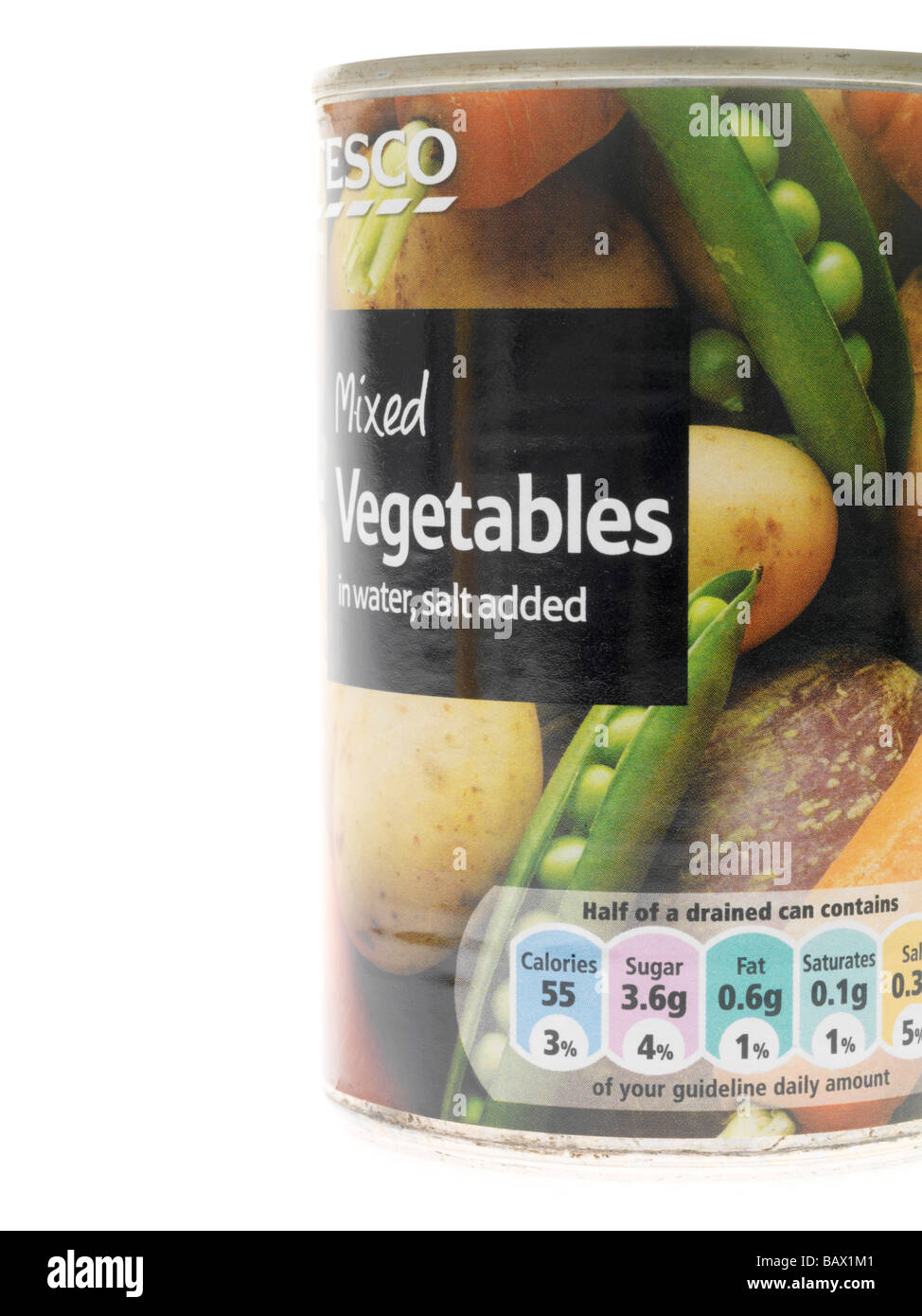 Tin of Mixed Vegeables Stock Photo Alamy
