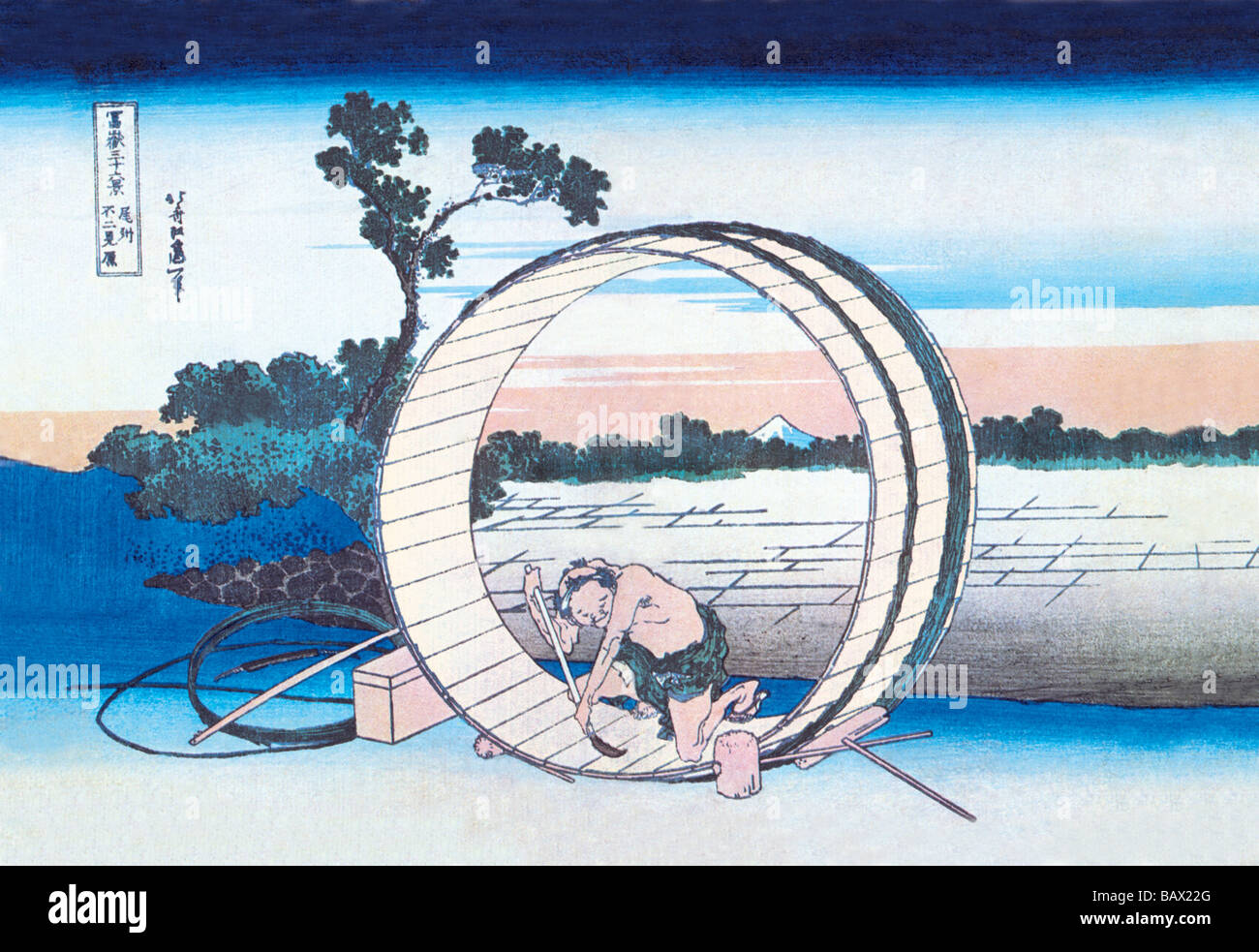 Fuji View Field in Owari Province Stock Photo Alamy