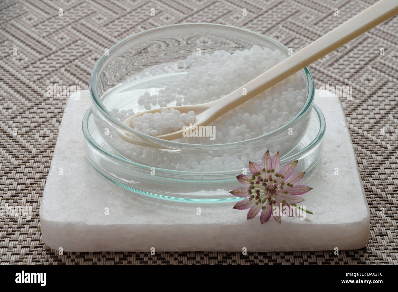 Crystals - homeopathic remedy Stock Photo
