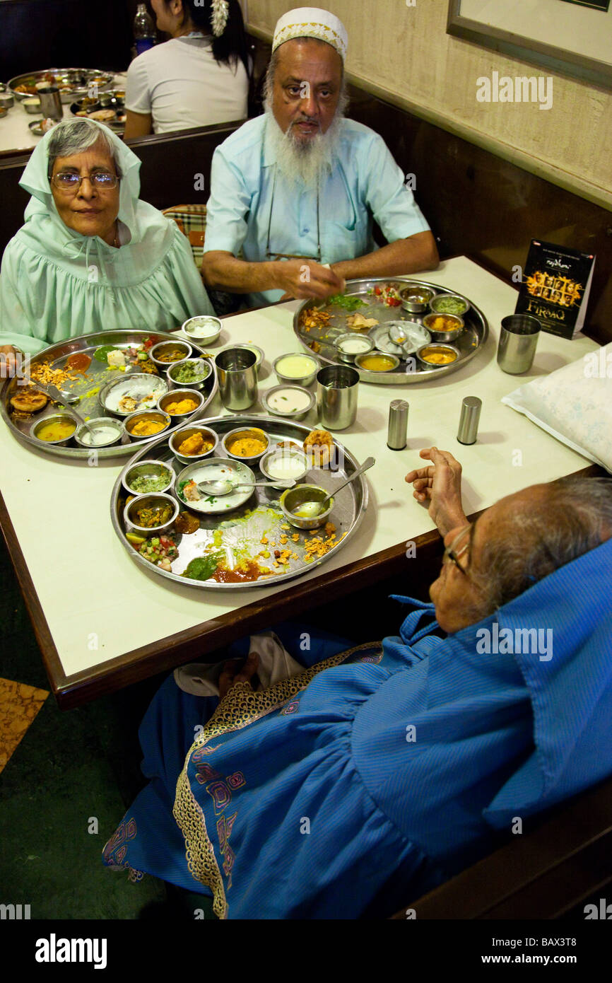 Gujarati People at a Gujarati Restaurant in Mumbai India Stock Photo