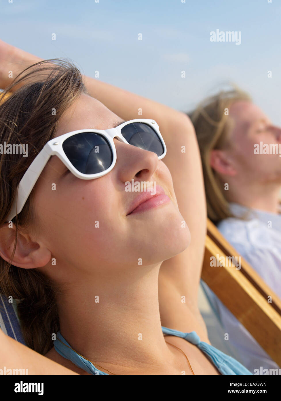 Woman taking a sunbath hires stock photography and images Alamy