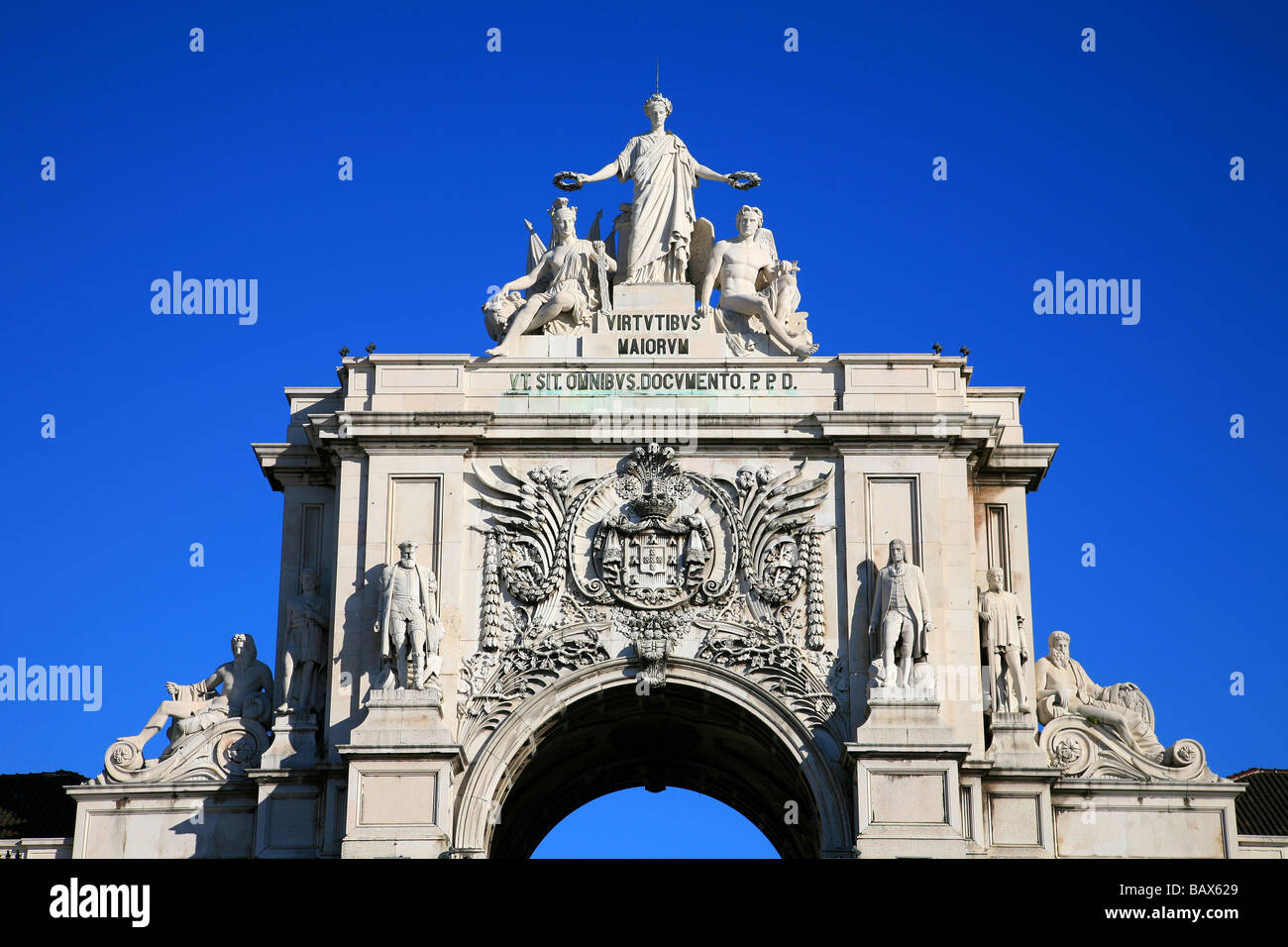 Augusta Street Arch in Lisbon, Portugal Stock Photo
