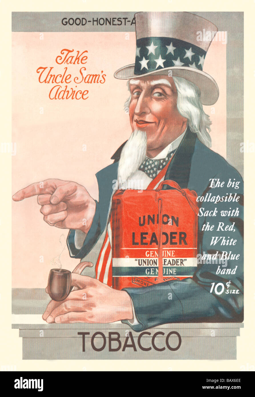 Take Uncle Sam's Advice - Union Leader Tobacco Stock Photo
